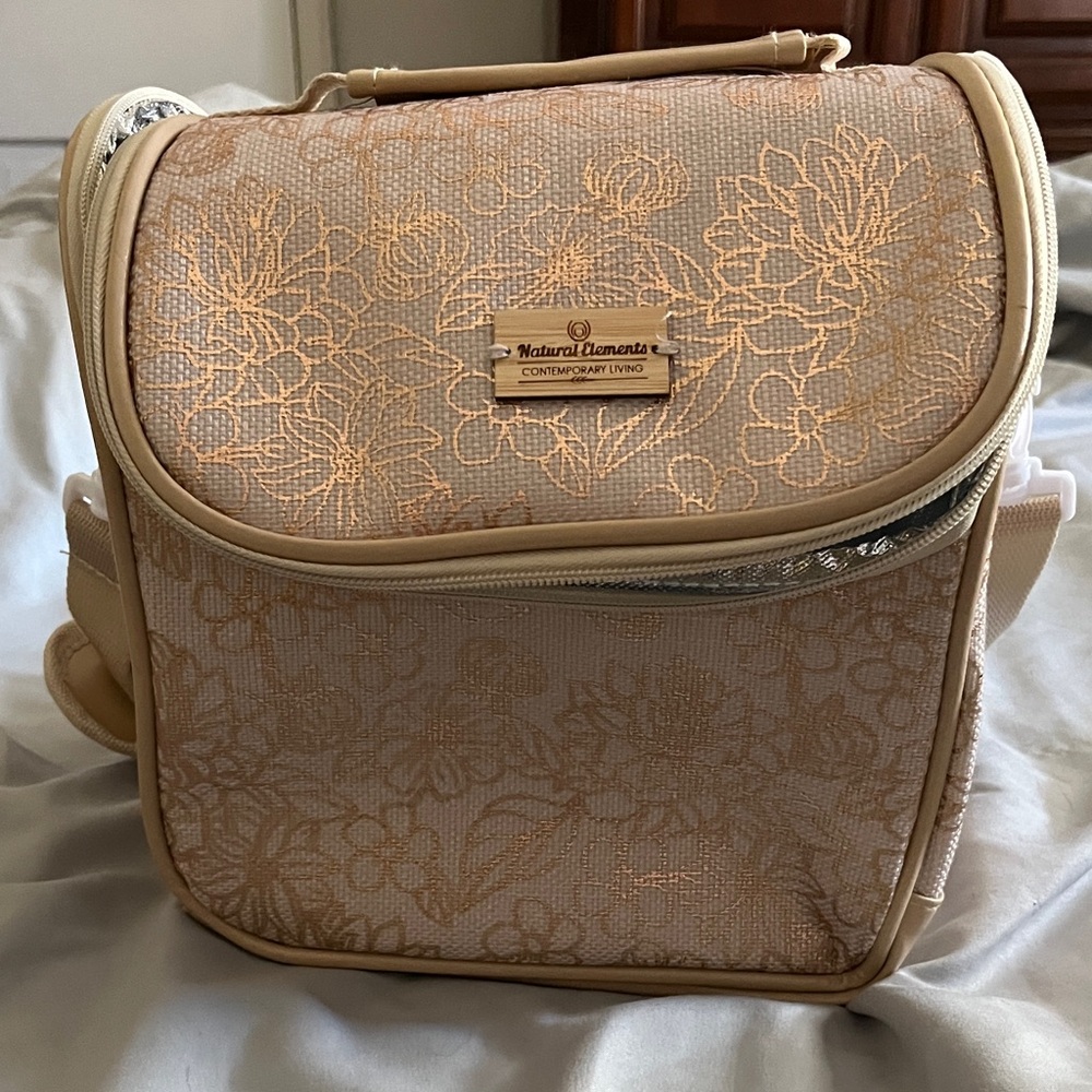 NATURAL ELEMENTS CONTEMPORARY LIVING INSULATED LUNCH TOTE BAG NWOT